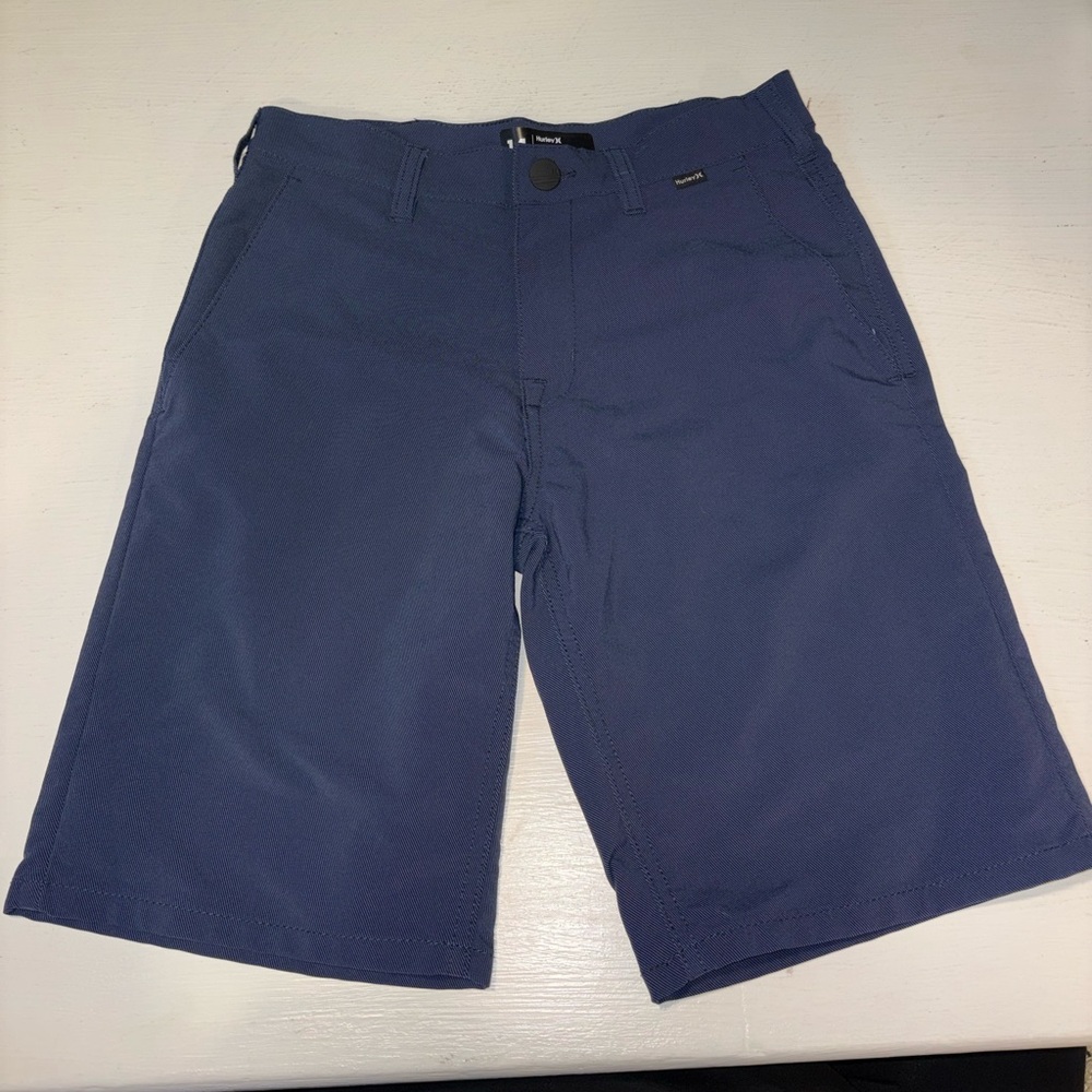 Hurley Boys’ Deep Blue Flat Front Shorts